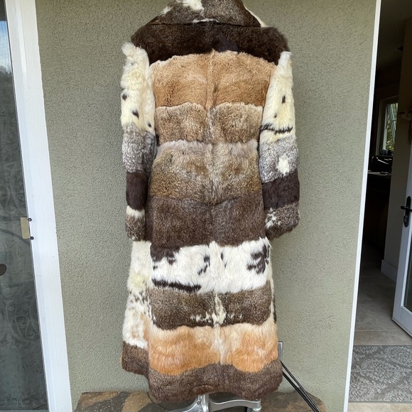 Vintage City Furs rabbit fur patchwork coat - Picture 5 of 6